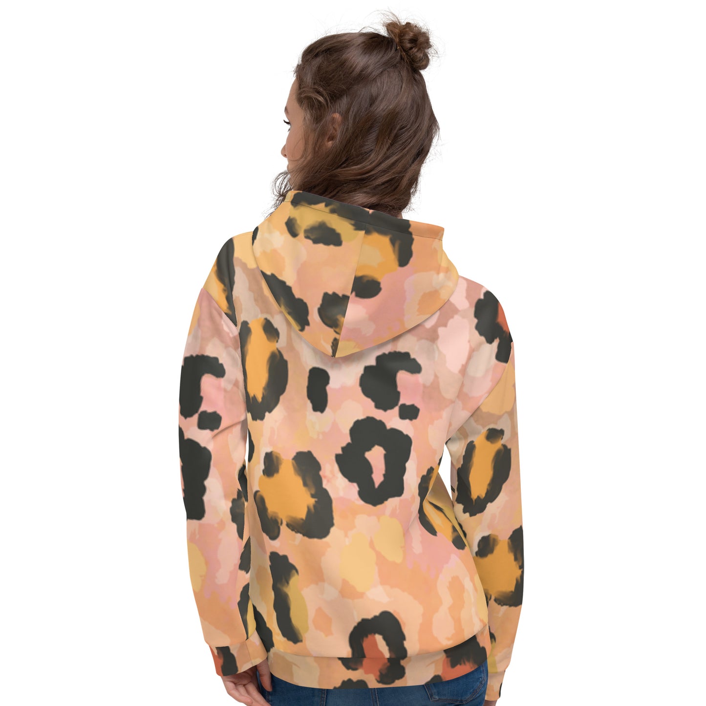 Unisex-Kapuzenpullover in Leopardenmuster