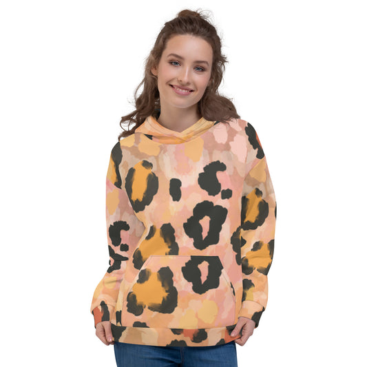 Unisex-Kapuzenpullover in Leopardenmuster