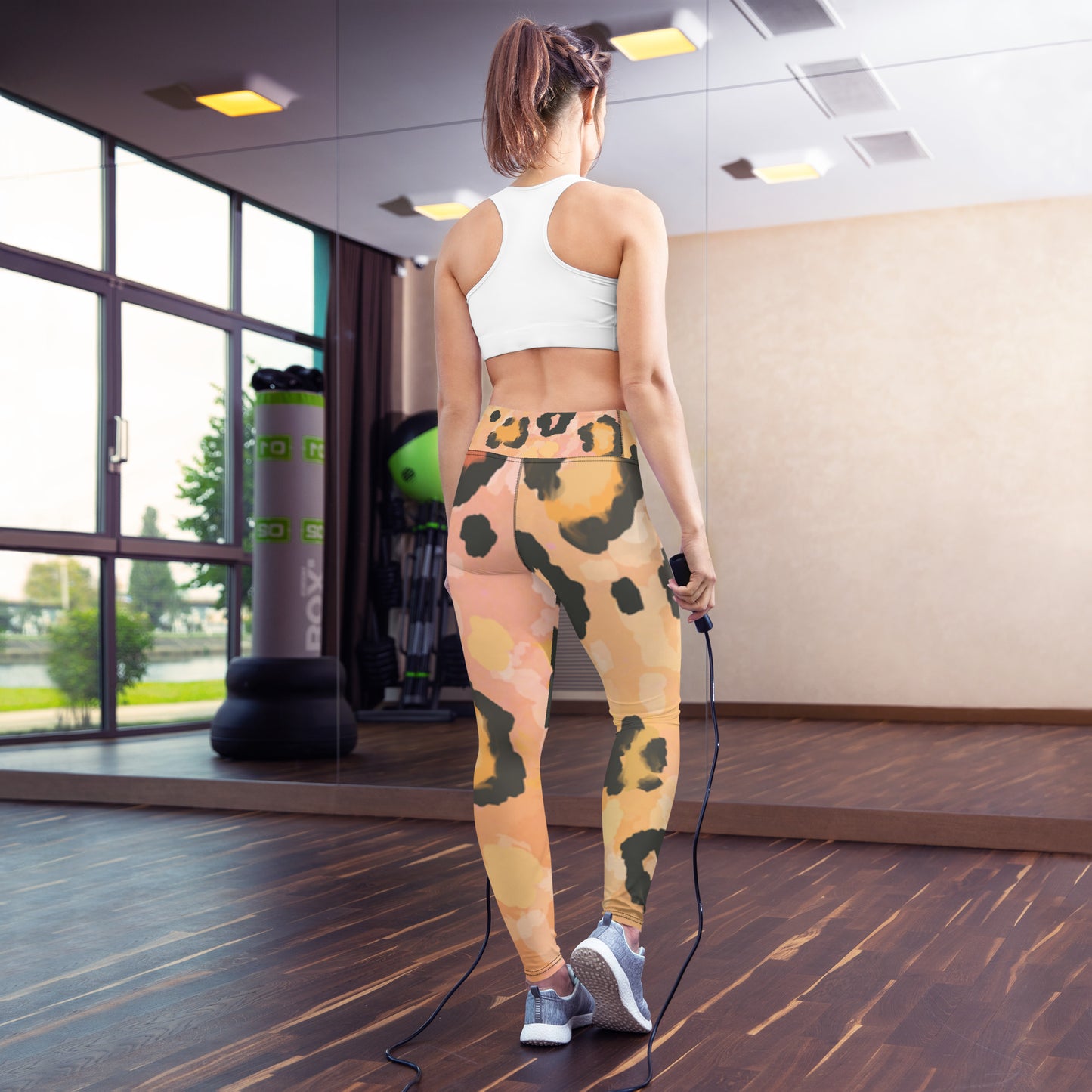 Yoga-Leggings in Leopardenmuster